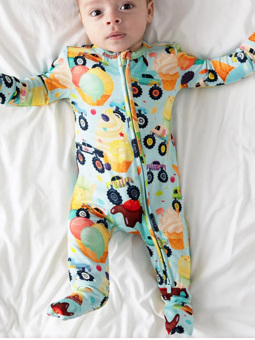 Posh Peanut Aqua Monster Truck Convertible One Piece
